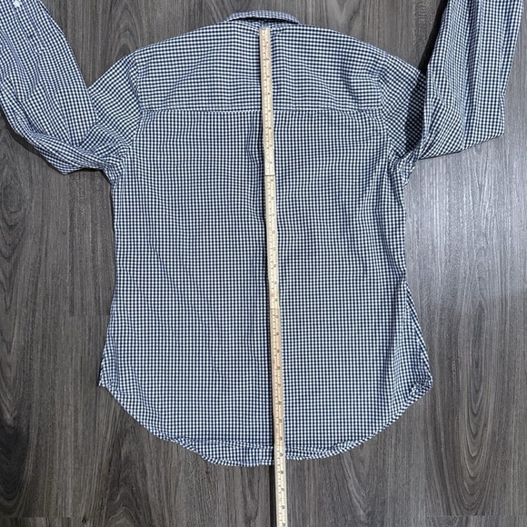 ABERCROMBIE & FITCH Mens Black Check Long Sleeve Button Down Medium - Picture 4 of 9